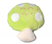 蘑菇笑脸抱枕 绿色