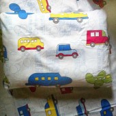 思侬幼儿园床儿童床单被套枕头枕套 纯棉六件套 小车